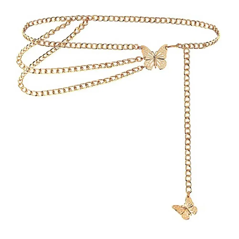 

Классический ретро металлический золотой серебряный Бабочка многослойный подарок для женщин цепочка для тела Сексуальная фотография