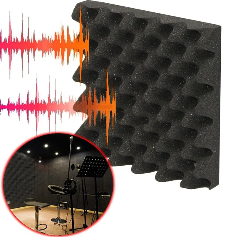 KTV Sponge Soundproofing Foams Wall Black Insulation Noise Pro Wave Shape Sound Treatments Absorbing Equipment 9.8x9.8x2 Inch
KTV Sponge Soundproofing Foams Wall Black Insulation Noise Pro Wave Shape Sound Treatments Absorbing Equipment 9.8x9.8x2 Inch