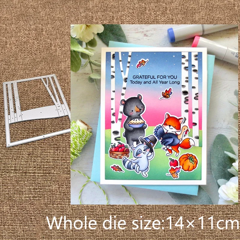 XLDesign Craft Metal stencil mold Cutting Dies Winter Birch Scene scrapbook die cuts Album Paper Card Craft Embossing 
XLDesign Craft Metal stencil mold Cutting Dies Winter Birch Scene scrapbook die cuts Album Paper Card Craft Embossing