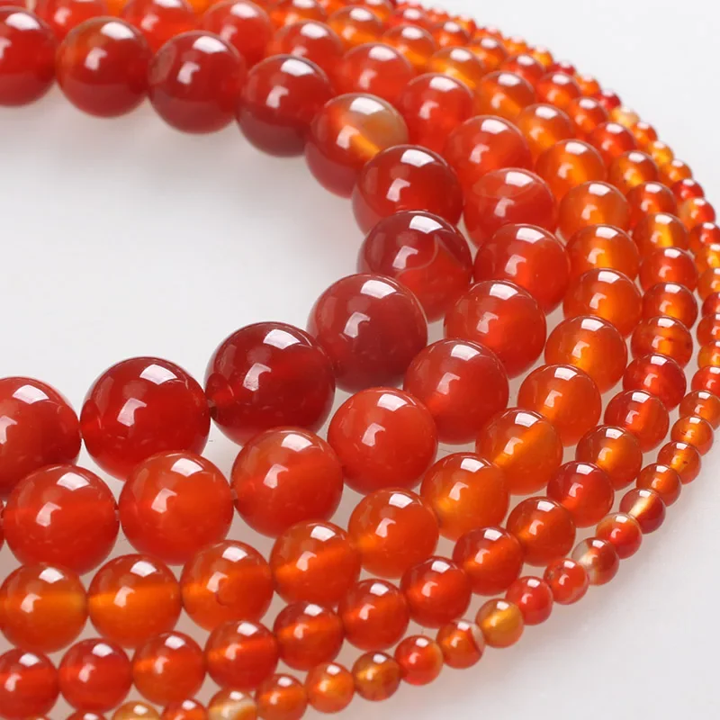 Natural Stone Beads Red Agate Carnelian Round Loose Beads 4 6 8 10 12mm For Bracelets Necklace Jewelry Making
Natural Stone Beads Red Agate Carnelian Round Loose Beads 4 6 8 10 12mm For Bracelets Necklace Jewelry Making