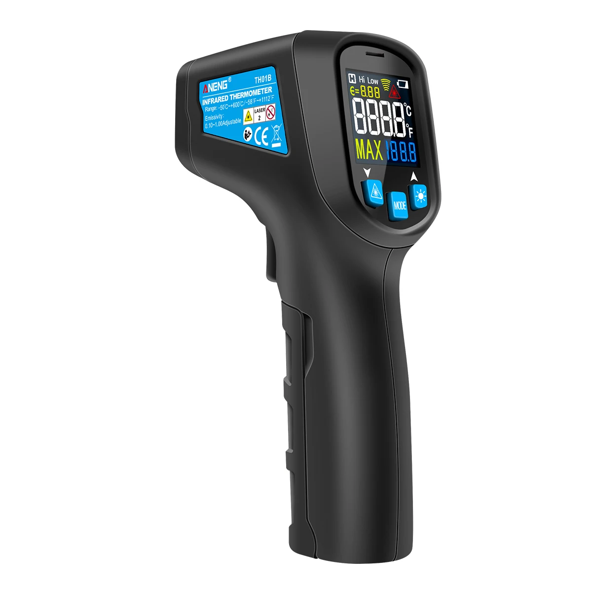ANENG TH01B Digital infrared IR laser Temperature Sensor Gun No Contact Thermometre -50~600C Meter Pyrometer
ANENG TH01B Digital infrared IR laser Temperature Sensor Gun No Contact Thermometre -50~600C Meter Pyrometer