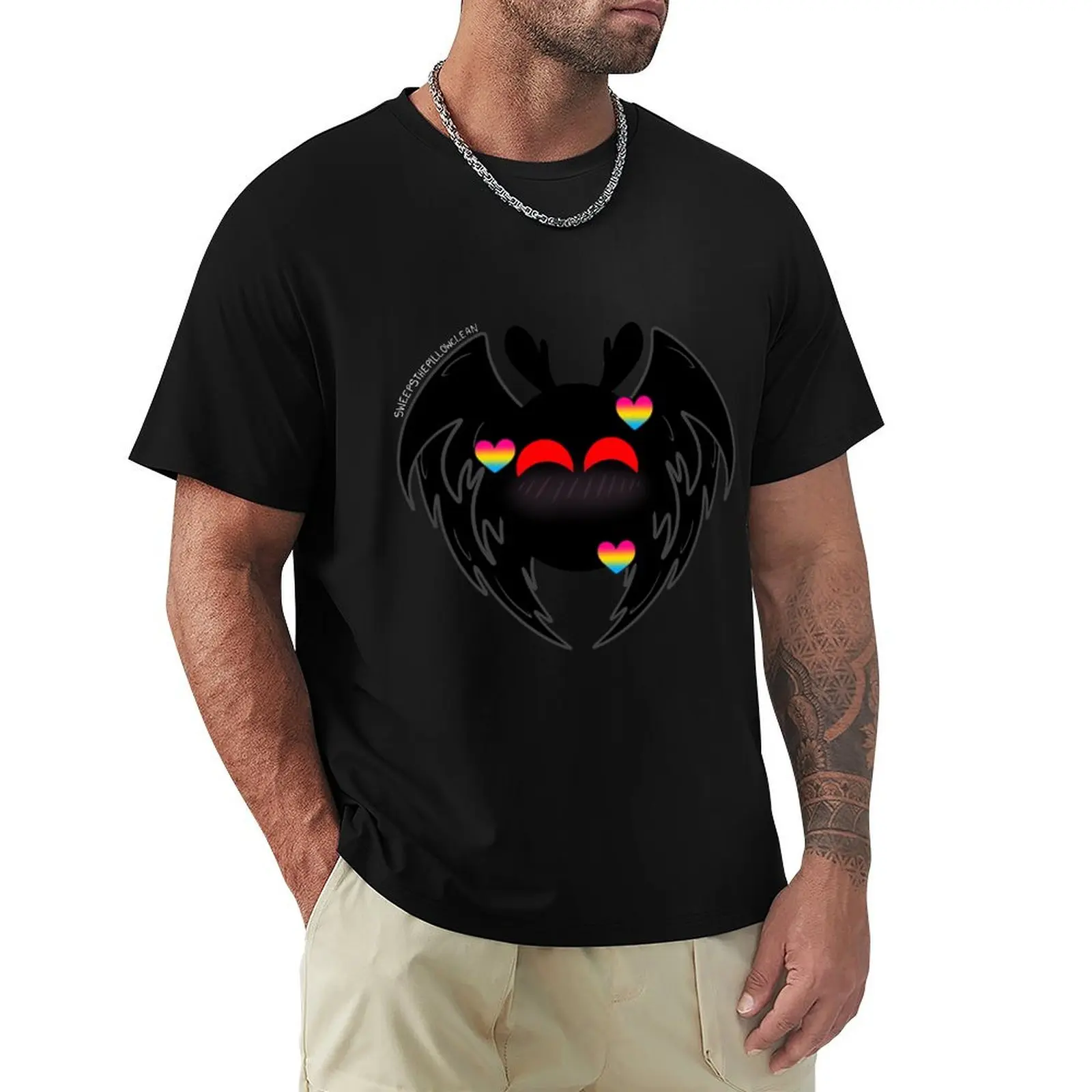 

Romantic Mothman -Pan Pride- T-Shirt customs design your own aesthetic clothes Blouse blacks t shirts for men graphic