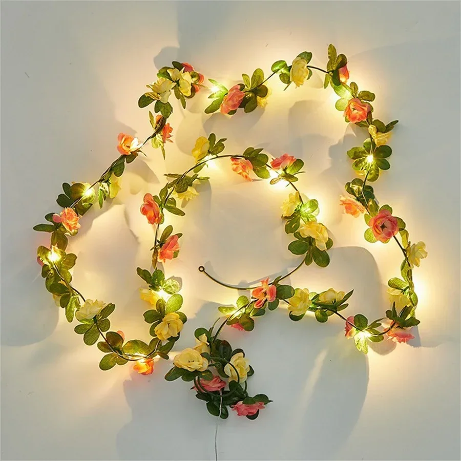 20/50/100LED Artificial Flower Green Leaf Fairy Light Christmas Rose Vine Garland String Lights For Wedding Party Garden Decor
20/50/100LED Artificial Flower Green Leaf Fairy Light Christmas Rose Vine Garland String Lights For Wedding Party Garden Decor