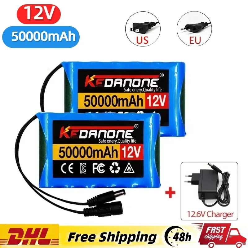 Long endurance 12V 3S2P 50000mAh li-ion cell suitable for CCTV Camera Monitor,fishing lights,xenon lamp,loudspeakers +Charger
Long endurance 12V 3S2P 50000mAh li-ion cell suitable for CCTV Camera Monitor,fishing lights,xenon lamp,loudspeakers +Charger