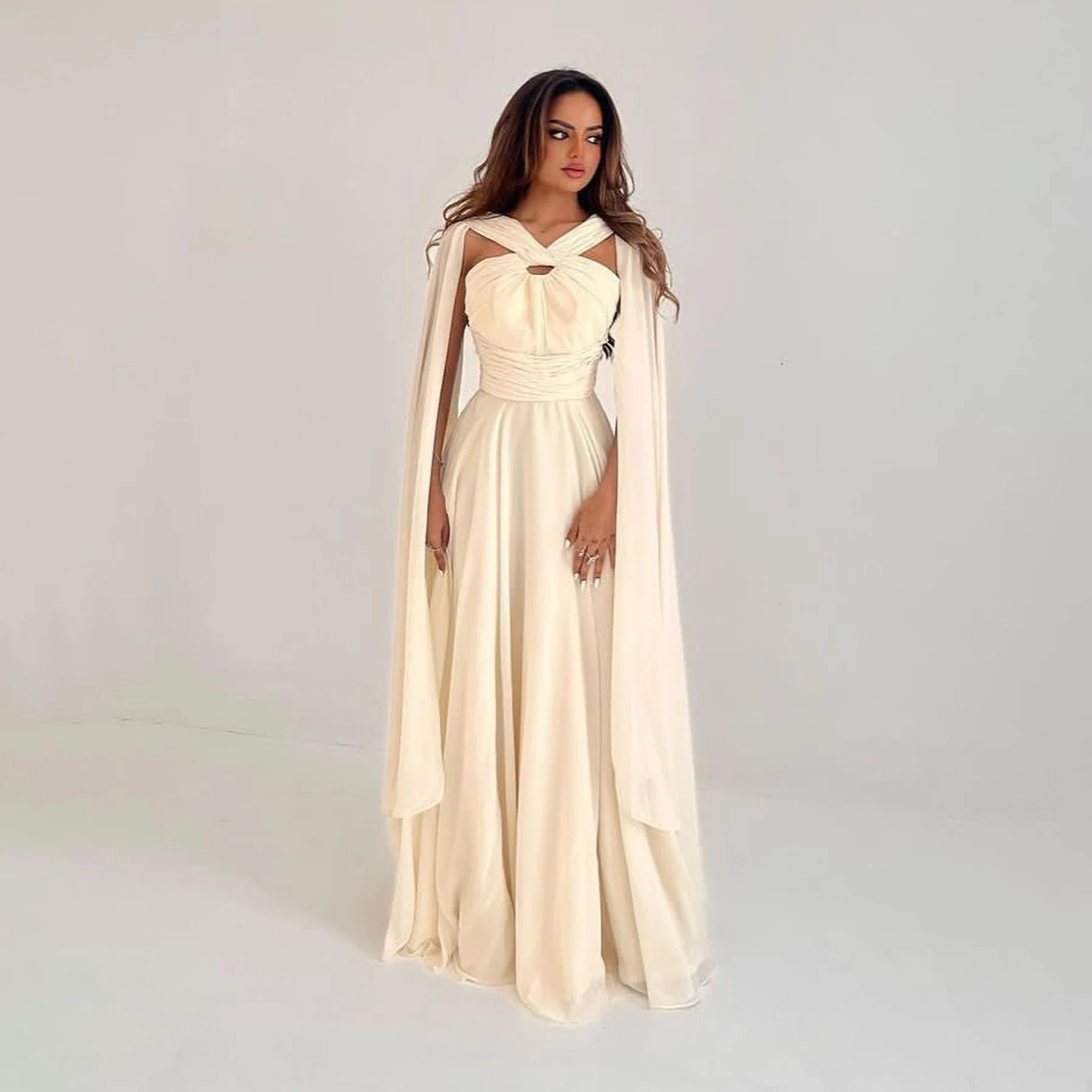OEING V-Neck Luxury Formal Evening Dress Pleat Floater Long Sleeves فساتين سهرة Floor Length Elegant Prom Growns Party Women
OEING V-Neck Luxury Formal Evening Dress Pleat Floater Long Sleeves فساتين سهرة Floor Length Elegant Prom Growns Party Women