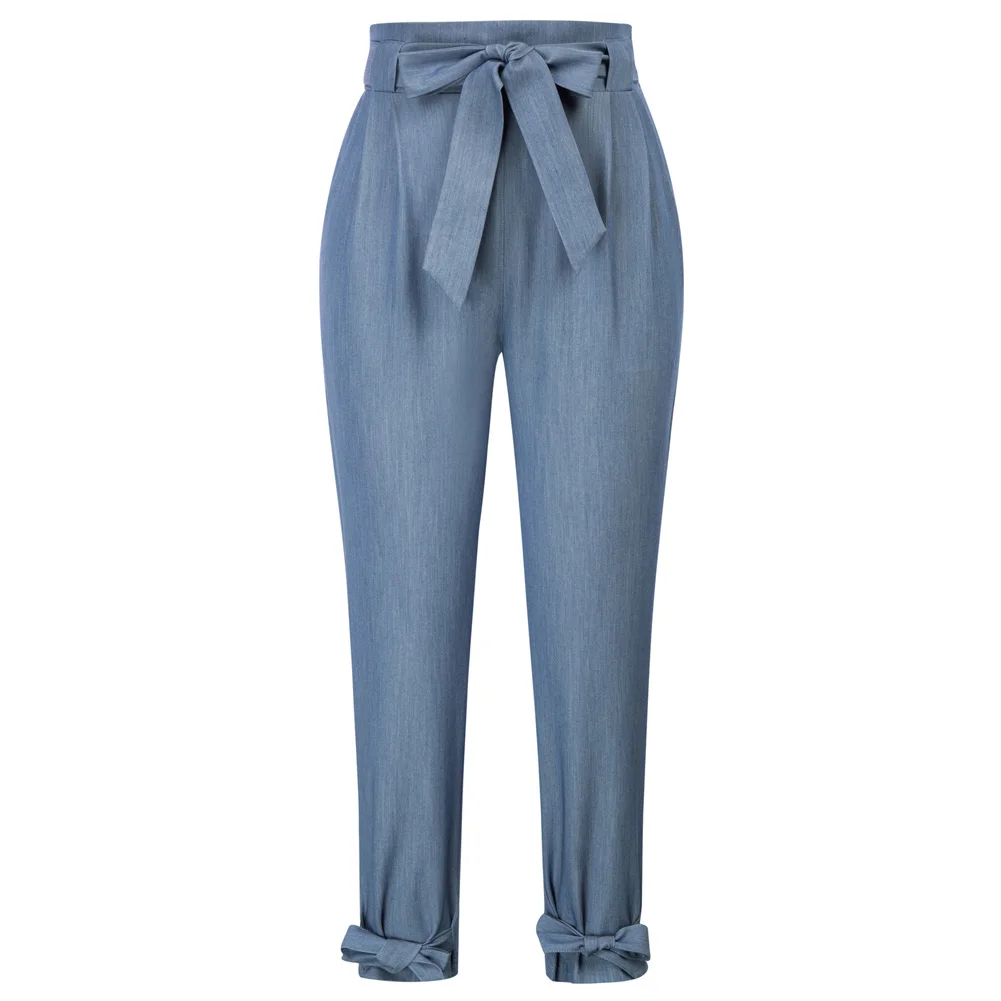 GRACE KARIN Womens Casual High Waist Pencil Pants With Bow-Knot Pockets For Work Self-tie Adorns Leg Openings Cropped Pants A30
GRACE KARIN Womens Casual High Waist Pencil Pants With Bow-Knot Pockets For Work Self-tie Adorns Leg Openings Cropped Pants A30