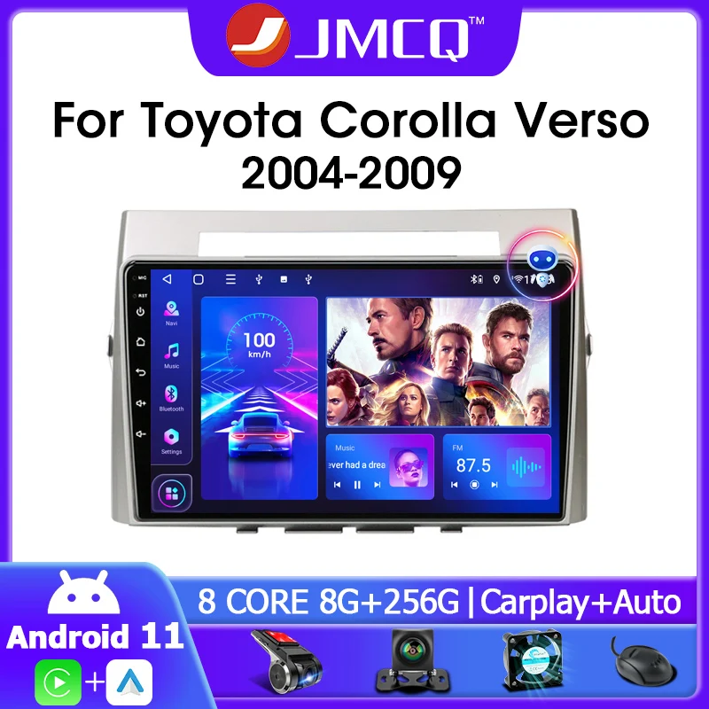 JMCQ Android 11 Car Radio For Toyota Corolla Verso AR10 2004-2009 2 Din Multimedia Video Player Stereo Carplay 4G Head Unit GPS
JMCQ Android 11 Car Radio For Toyota Corolla Verso AR10 2004-2009 2 Din Multimedia Video Player Stereo Carplay 4G Head Unit GPS