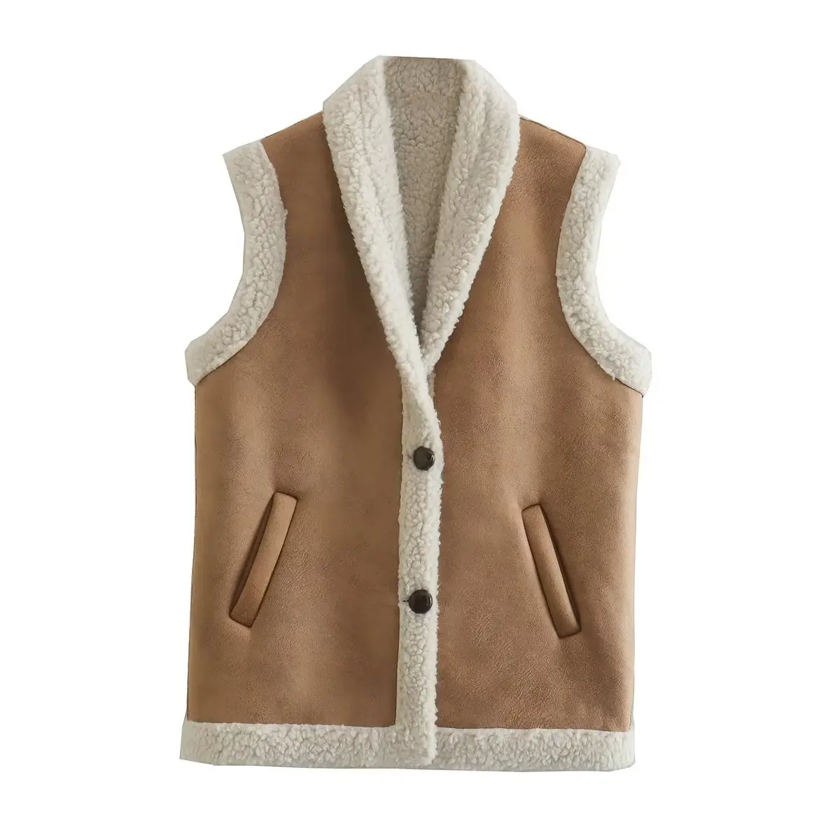 Women Fur Vest Faux Sheepskin Fur Waistcoat Chic Lady Faux Leather Fleece Oversized Vest Woman Sleeveless Jacket Fall Winter
Women Fur Vest Faux Sheepskin Fur Waistcoat Chic Lady Faux Leather Fleece Oversized Vest Woman Sleeveless Jacket Fall Winter