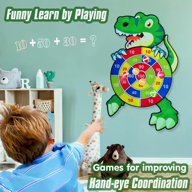 Jeu de fléchettes de sport Montessori pour enfants, cible de fronde, balle collante, jeux de société de basket-ball, jouet d'extérieur pour enfants 2