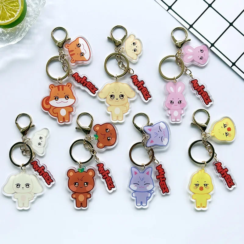 6cm ATEEZ Acrylic Keychain Cartoon Animals Backpack Key Decorative Accessories Yeosang Yunho Hongjoong Collection Gift
6cm ATEEZ Acrylic Keychain Cartoon Animals Backpack Key Decorative Accessories Yeosang Yunho Hongjoong Collection Gift