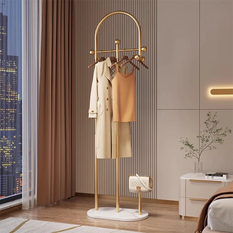 

Boutique Design Coat Racks Modern Organizer Gold Nordic Garment Clothing Rack Stand Metal Perchero Pared Living Room Furniture