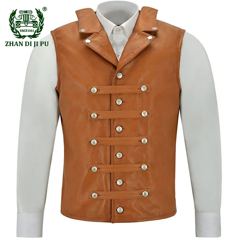Мужская мотоциклетная кожаная двубортная однотонная куртка без рукавов, винтажные повседневные жилеты, Мужская Уличная одежда размера плюс 5XL
Мужская мотоциклетная кожаная двубортная однотонная куртка без рукавов, винтажные повседневные жилеты, Мужская Уличная одежда размера плюс 5XL
