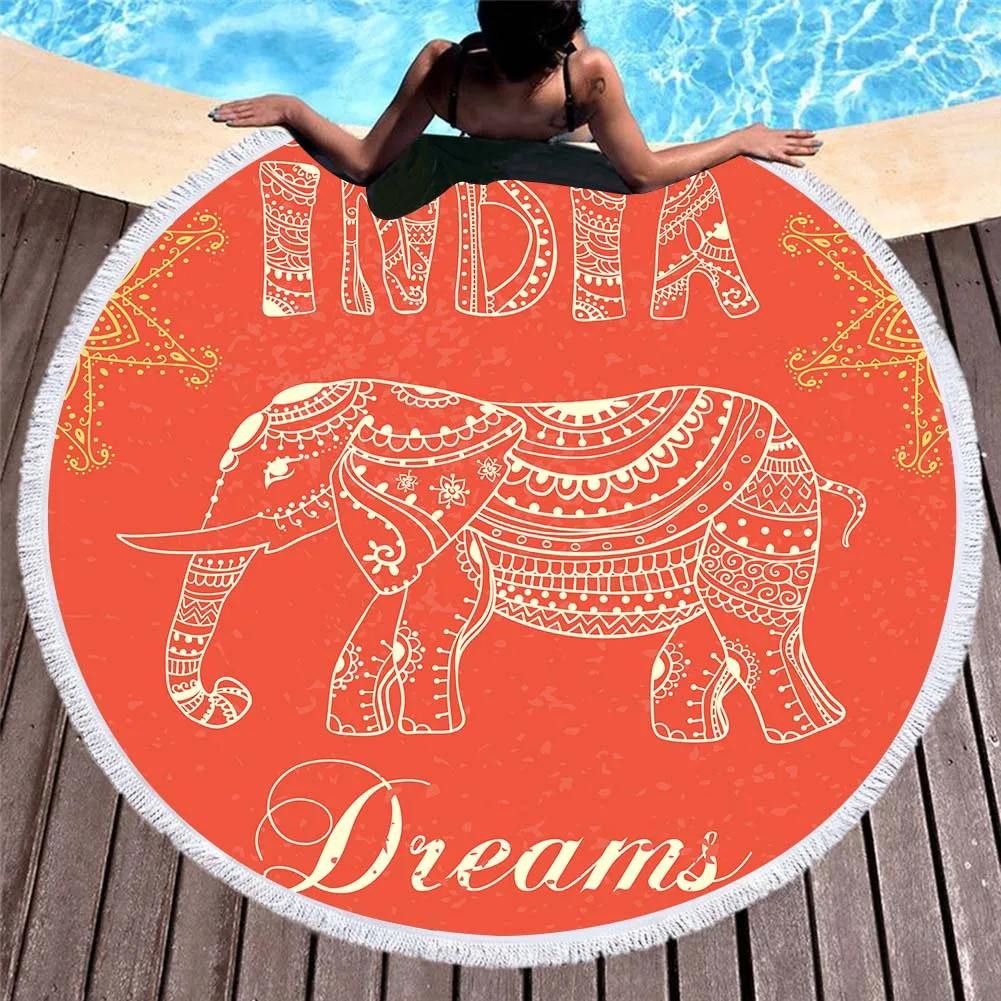 Fringed Ethnic Animal Elephant Ganesha Mandala Large Round Swim Surf Spa Sauna Beach Towel Blanket 150cm Drop shipping
Fringed Ethnic Animal Elephant Ganesha Mandala Large Round Swim Surf Spa Sauna Beach Towel Blanket 150cm Drop shipping