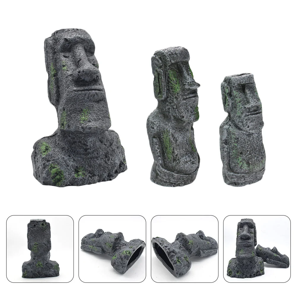 3 Pcs Decorations For The Aquarium Terrarium Resin Replicas of Moai Aquarium Landscape Ornaments Animal Easter Head Synthetic
3 Pcs Decorations For The Aquarium Terrarium Resin Replicas of Moai Aquarium Landscape Ornaments Animal Easter Head Synthetic