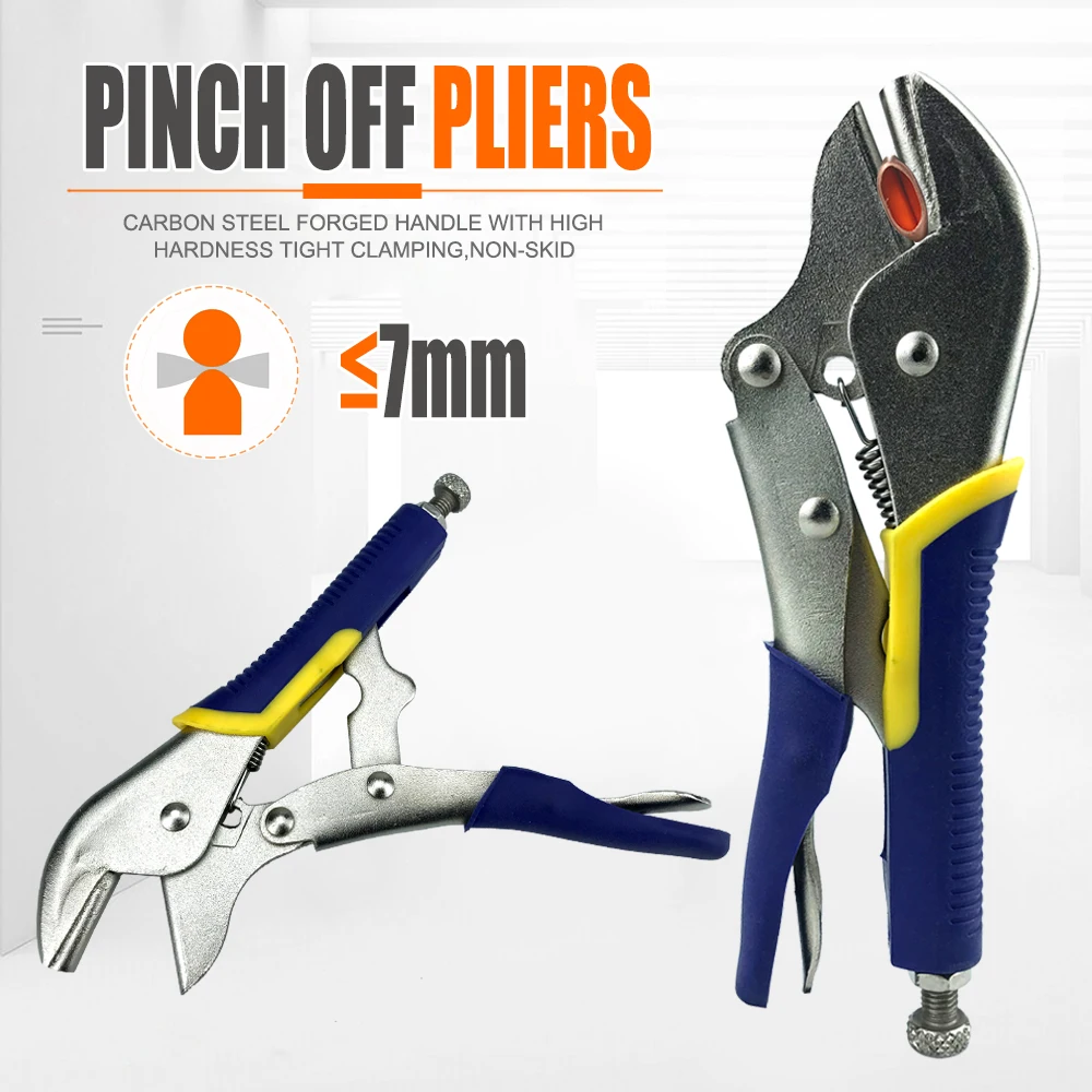 B Type Pinch Pliers Max Cut 7mm Diameter Used for Air Conditioner Refrigeration Copper Pipes ETC. Cutting Sealing Plicers
B Type Pinch Pliers Max Cut 7mm Diameter Used for Air Conditioner Refrigeration Copper Pipes ETC. Cutting Sealing Plicers