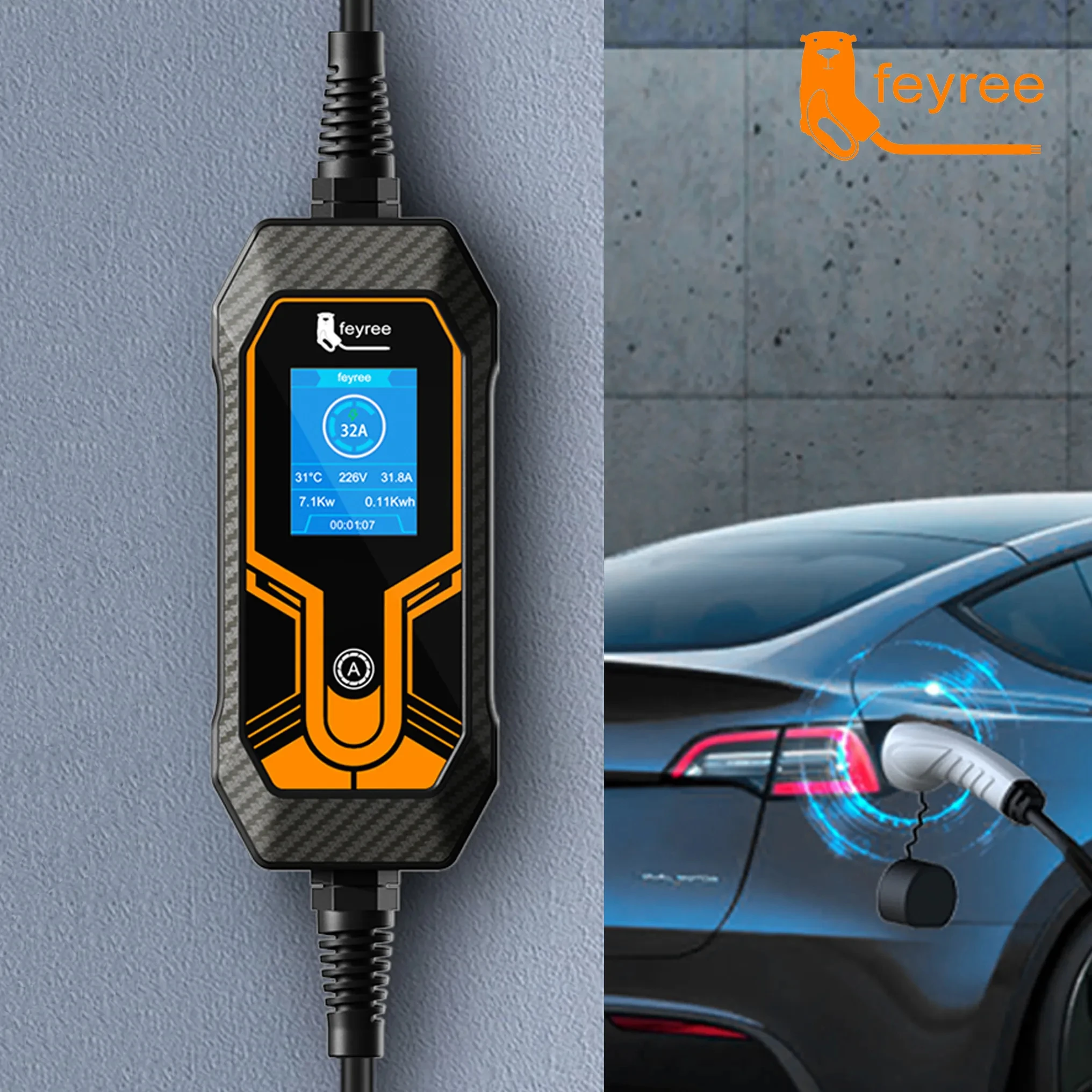 Feyree Portable EV Charger Type2 11KW 3 Phase EVSE Charging Box CEE Plug Type1 j1772 Cord Charger
Feyree Portable EV Charger Type2 11KW 3 Phase EVSE Charging Box CEE Plug Type1 j1772 Cord Charger