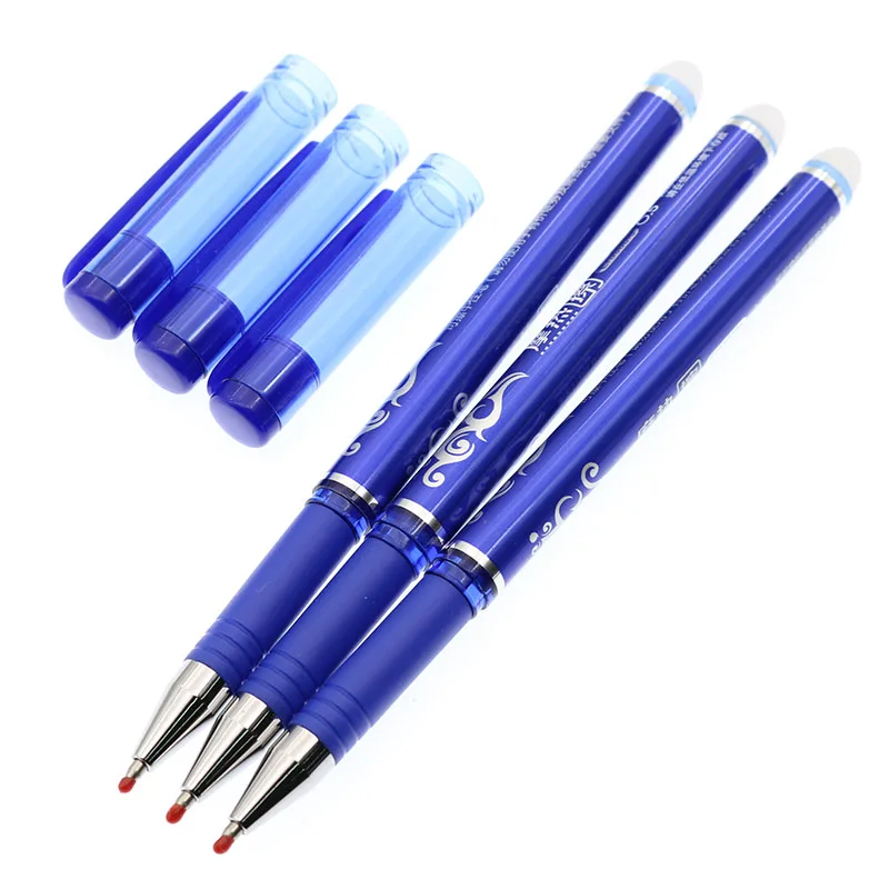 

3pcs / Magic Pen Office School Stationery Rewritable Refill 0.5mm Blue / Black / Dark Blue Gel Pen Children Student Spare