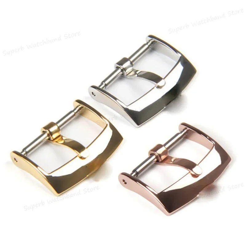 

Stainless Steel Buckle for Rolex Polished Strap Pin Buckle Belt Buckle Metal Clasp 16 18 20mm Watch Accessories Gold