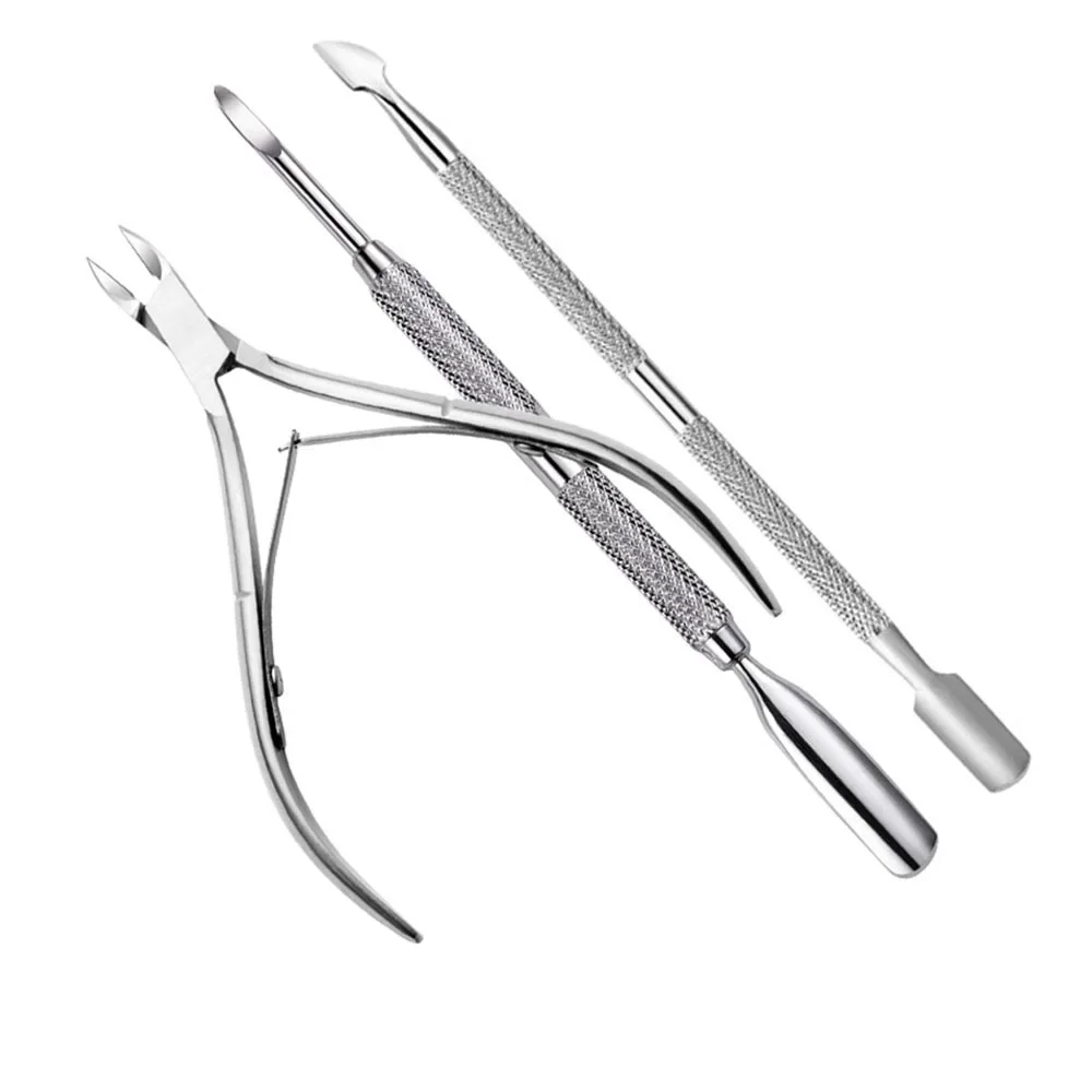 3pcs Nail Art Exfoliating Tools Nail Cuticle Pusher Silver Stainless Steel Gel Polish Remover Dual-ended Finger Dead Skin Push
3pcs Nail Art Exfoliating Tools Nail Cuticle Pusher Silver Stainless Steel Gel Polish Remover Dual-ended Finger Dead Skin Push