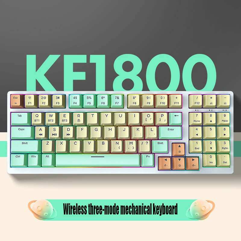 KF1800 customized DIY three-mode Bluetooth 68 key mechanical keyboard kit is hot used for RGB macro driver plug of shaft seat
KF1800 customized DIY three-mode Bluetooth 68 key mechanical keyboard kit is hot used for RGB macro driver plug of shaft seat