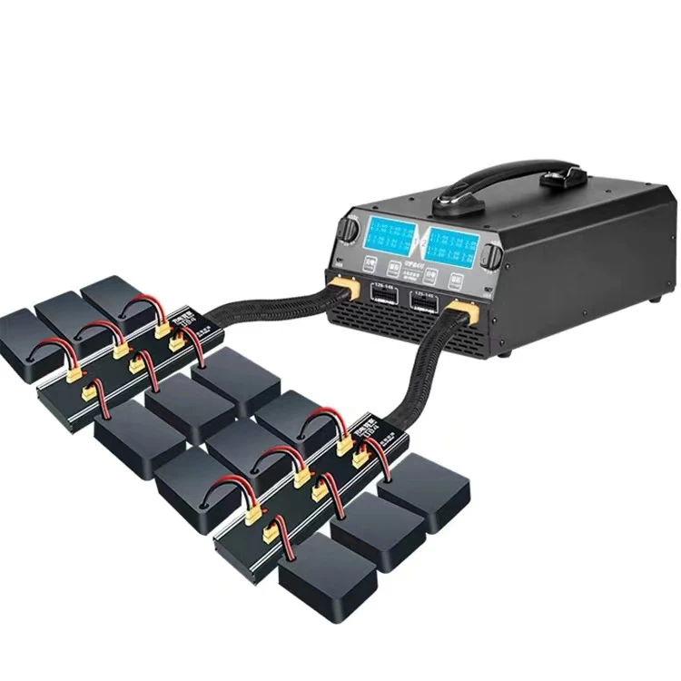 

EV-PEAK U4+ 1600W 25A Dual Channels LiPo Industry Smart fast profesional Charger for 12S 14S Battery charger