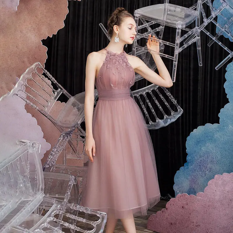 Temperament Celebrity High-end Sexy O-Neck Sleeveless Lace Waist Chiffon Skirt Irregular A-line Dress Elegant Evening Dresses 
Temperament Celebrity High-end Sexy O-Neck Sleeveless Lace Waist Chiffon Skirt Irregular A-line Dress Elegant Evening Dresses