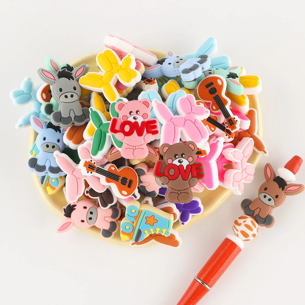 5~10Pcs/Lot New Silicone Beads Food Grade Nursing Chewing Cartoon Ribbon Love DIY Pacifier Chain Necklace jewelry Accessories
5~10Pcs/Lot New Silicone Beads Food Grade Nursing Chewing Cartoon Ribbon Love DIY Pacifier Chain Necklace jewelry Accessories
