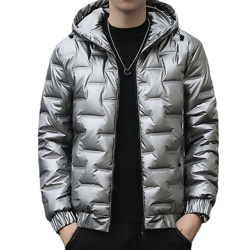 Men's Shiny Hooded Puffer Bubble Jacket Quilted Parka Coat Black Grey Size L 3XL Zip Up Winter Protection
Men's Shiny Hooded Puffer Bubble Jacket Quilted Parka Coat Black Grey Size L 3XL Zip Up Winter Protection