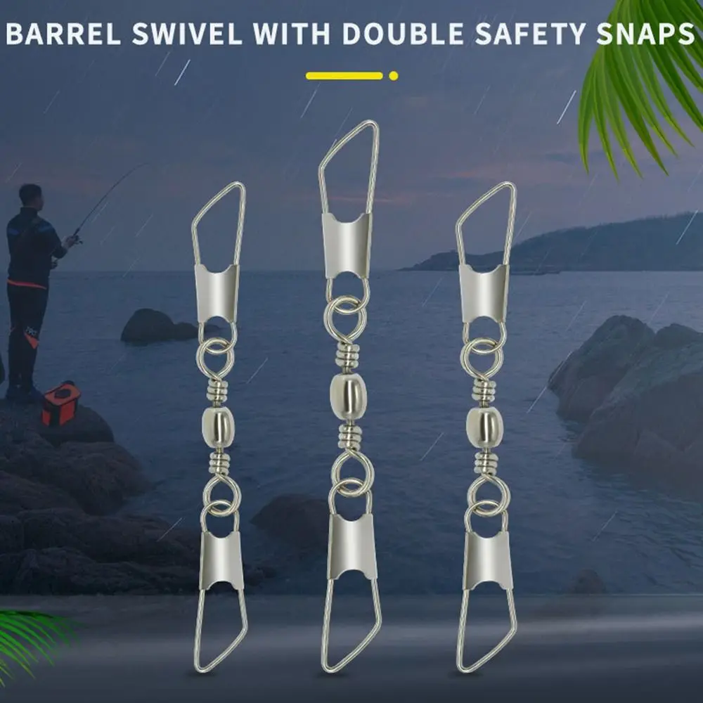 Size 1# to 9# Stainless Steel Solid Ring Fishing Snap Connector with Pin Heavy Duty Ball Bearing Barrel Rolling Swivel
Size 1# to 9# Stainless Steel Solid Ring Fishing Snap Connector with Pin Heavy Duty Ball Bearing Barrel Rolling Swivel
