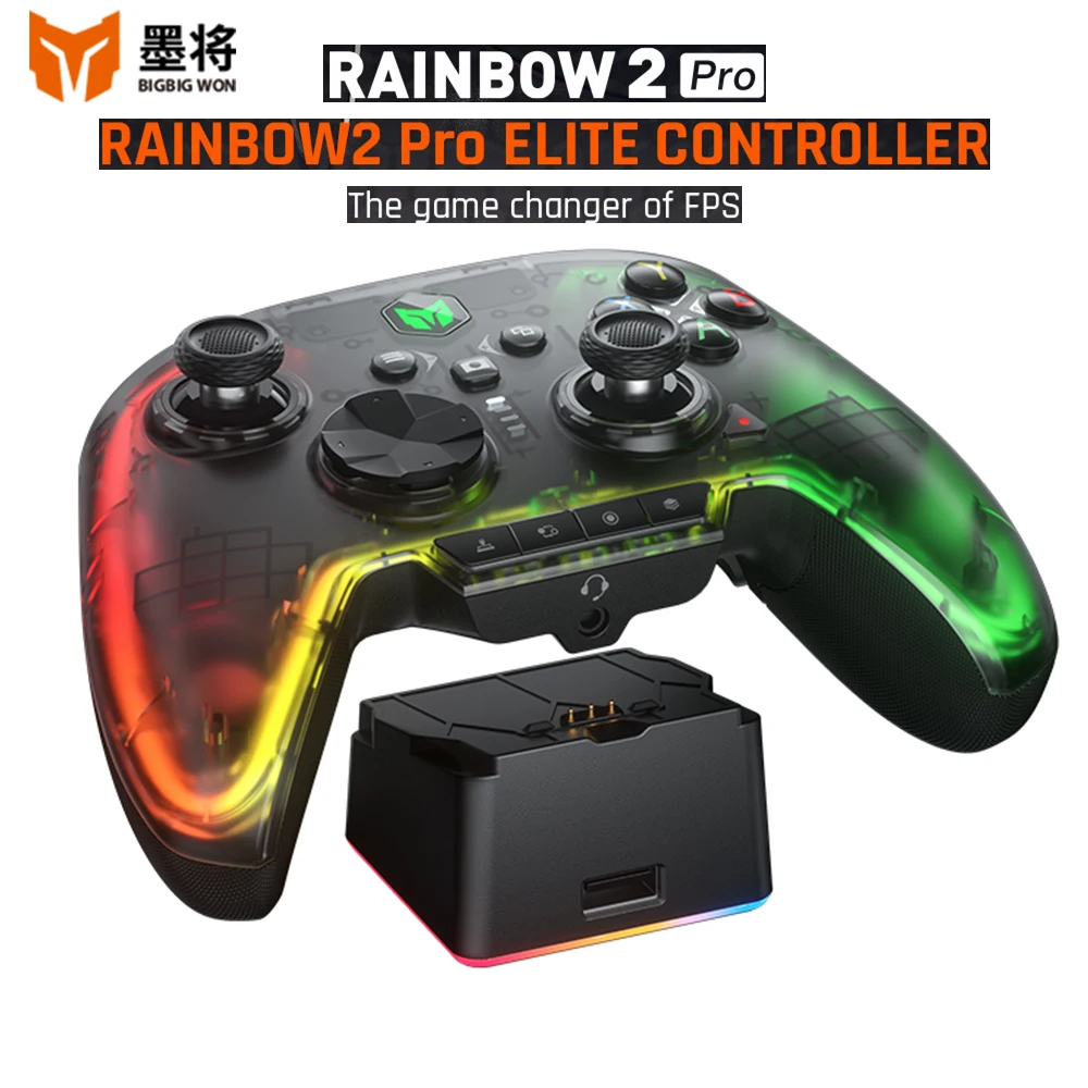 

BIGBIG WON Elite Gaming Controller Rainbow2 Pro BT Wireless Bluetooth game Gamepad For PC/Nintendo Switch/ANDROID/IOS Mobile