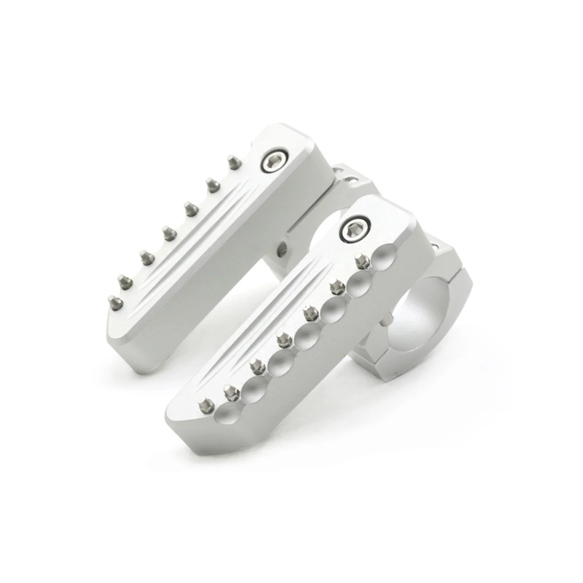 Motorcycle Front Foot Pegs Folding Footrests for Tiger660 800 900 GT PRO Rally Explorer 1200(Silver)
Motorcycle Front Foot Pegs Folding Footrests for Tiger660 800 900 GT PRO Rally Explorer 1200(Silver)