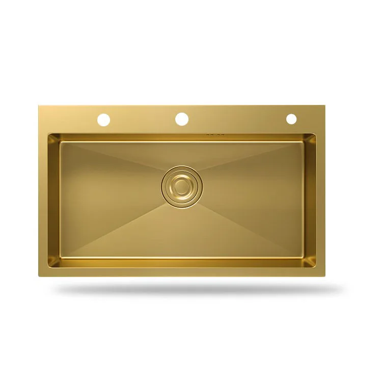countertop large single-slot handmade household washbasin Nano gold 304 stainless steel kitchen sink
countertop large single-slot handmade household washbasin Nano gold 304 stainless steel kitchen sink