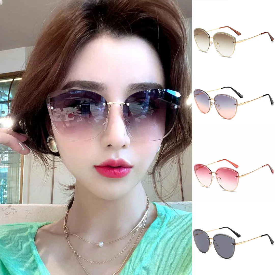 New Rimless Trimmed Sunglasses Outdoor Driving Sun Protection Eyewear Uv400 Frameless Shades Fashion Female Gradient Sun Glasses
New Rimless Trimmed Sunglasses Outdoor Driving Sun Protection Eyewear Uv400 Frameless Shades Fashion Female Gradient Sun Glasses