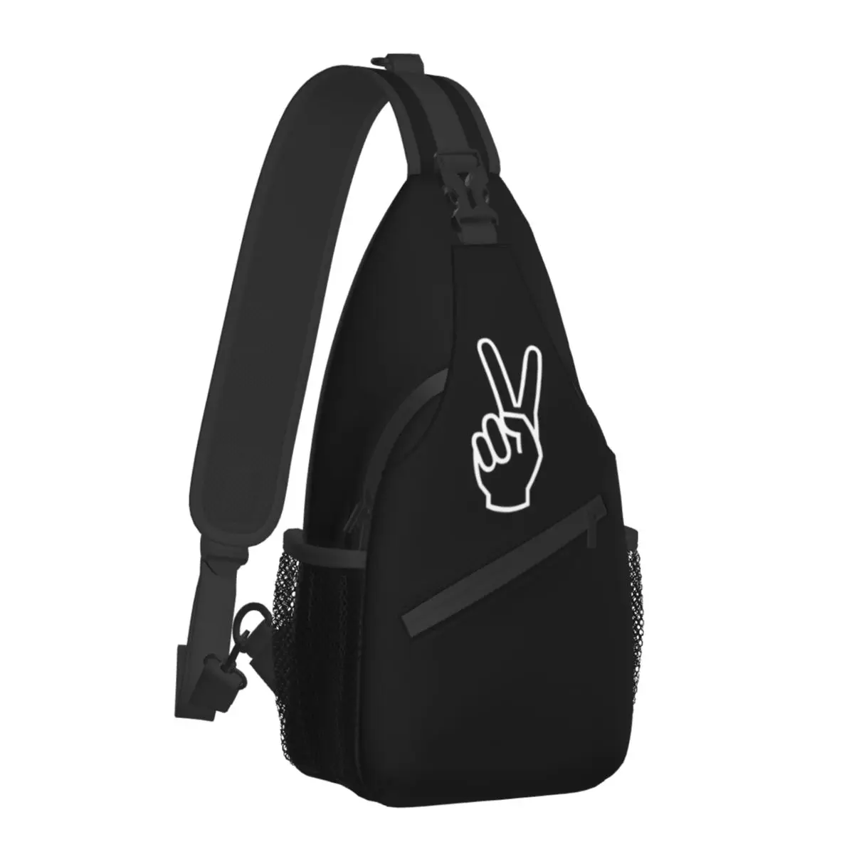 

Hand Gesture Design Crossbody Bag Sports Victory Peace Sign Hand Chest Bag Unisex Women Man Fashion Shoulder Backpacks Travel