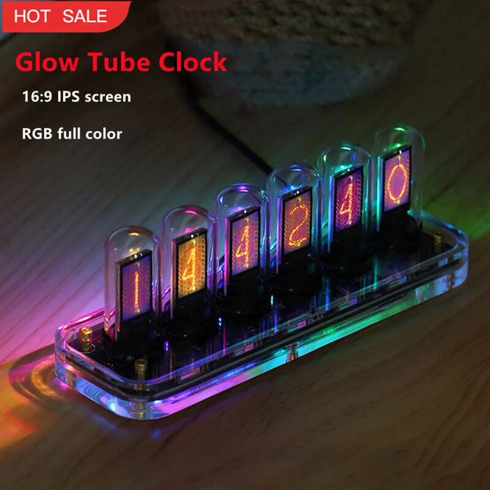 Pseudo-luminescent Tube Clock Desktop Clock For Phone App RGB Electronic Photo Album Creative Decorative Gift
Pseudo-luminescent Tube Clock Desktop Clock For Phone App RGB Electronic Photo Album Creative Decorative Gift
