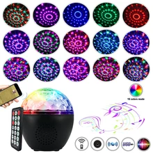 

Disco Ball DJ Party Light Sound Activated Rotating Flashing Projector Strobe Lamp 3W RGB Led Stage Lights Home Wedding Christmas