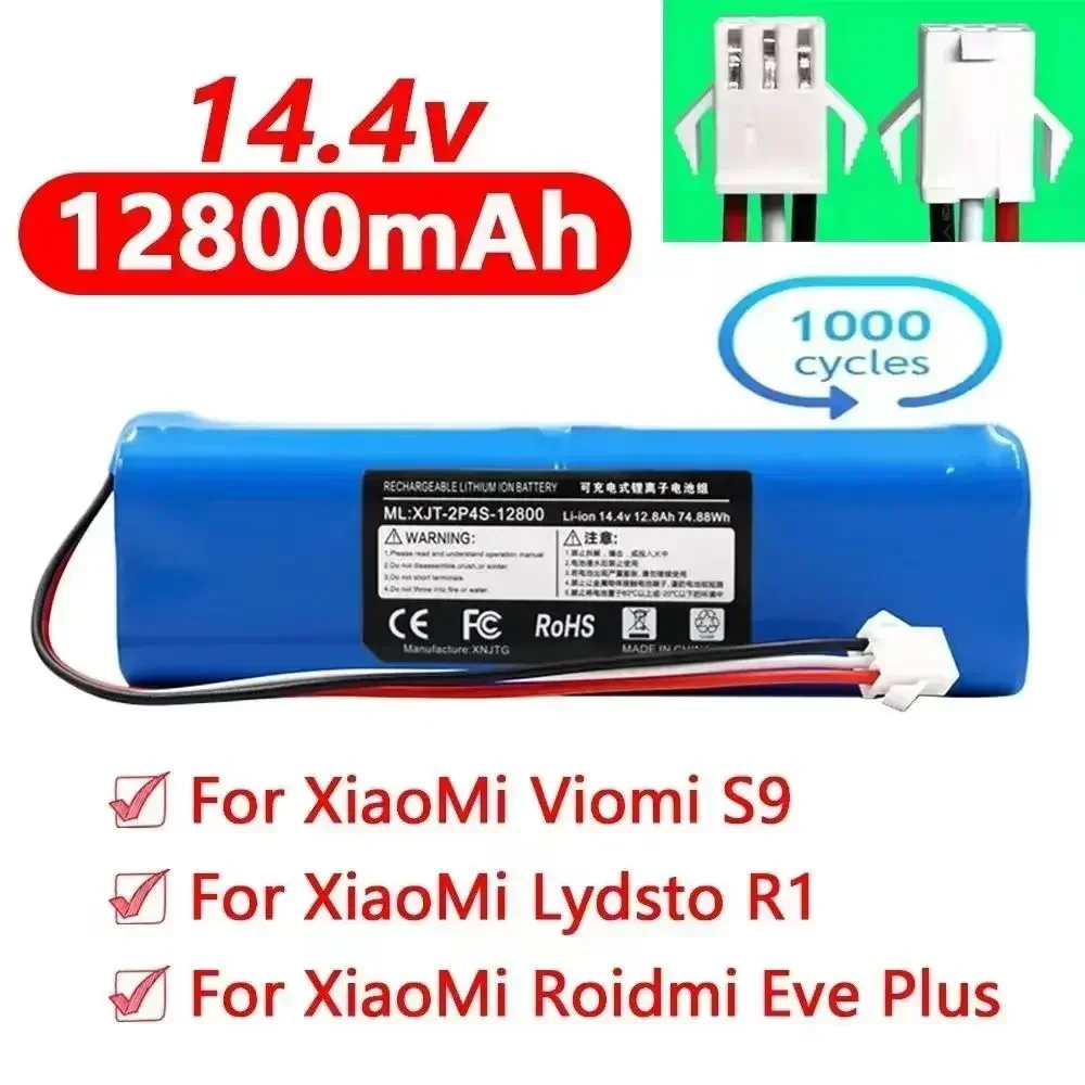 Запасной аккумулятор для робота-пылесоса XiaoMi Lydsto R1 Roidmi Eve Plus Viomi S9, емкость 12800 мАч
Запасной аккумулятор для робота-пылесоса XiaoMi Lydsto R1 Roidmi Eve Plus Viomi S9, емкость 12800 мАч