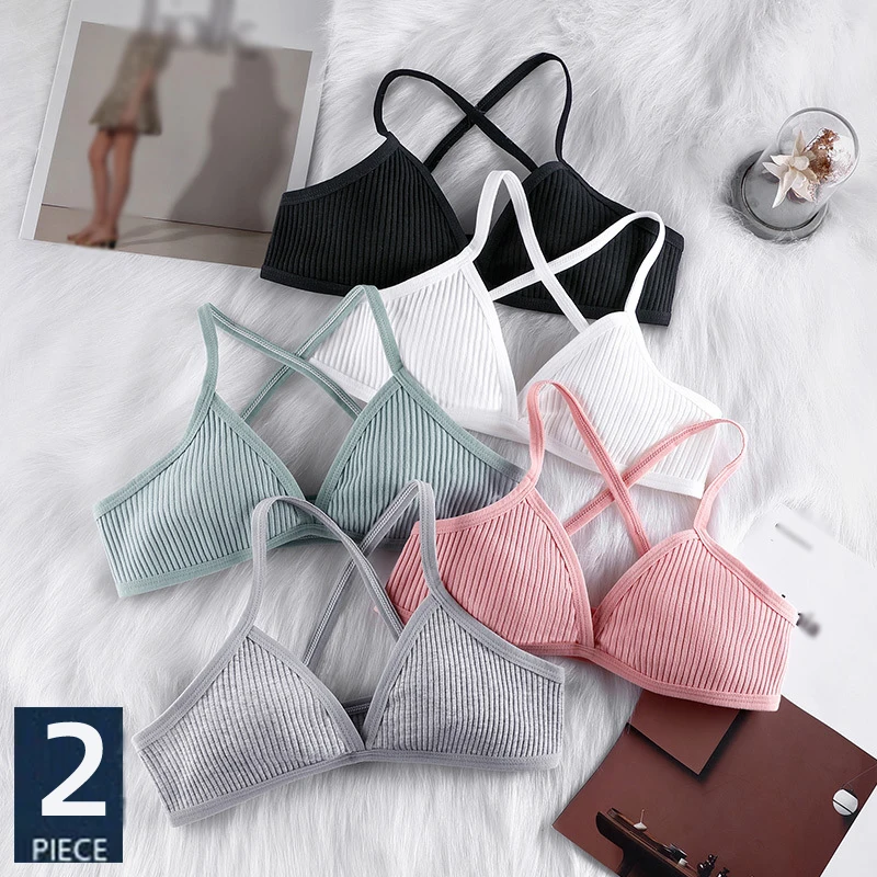 1/2pcs Comfort Cotton Bras for Women Thin Sport Style Unlined Bralette Sexy Deep V Triangle Cup Cross Beauty Back Bra
1/2pcs Comfort Cotton Bras for Women Thin Sport Style Unlined Bralette Sexy Deep V Triangle Cup Cross Beauty Back Bra