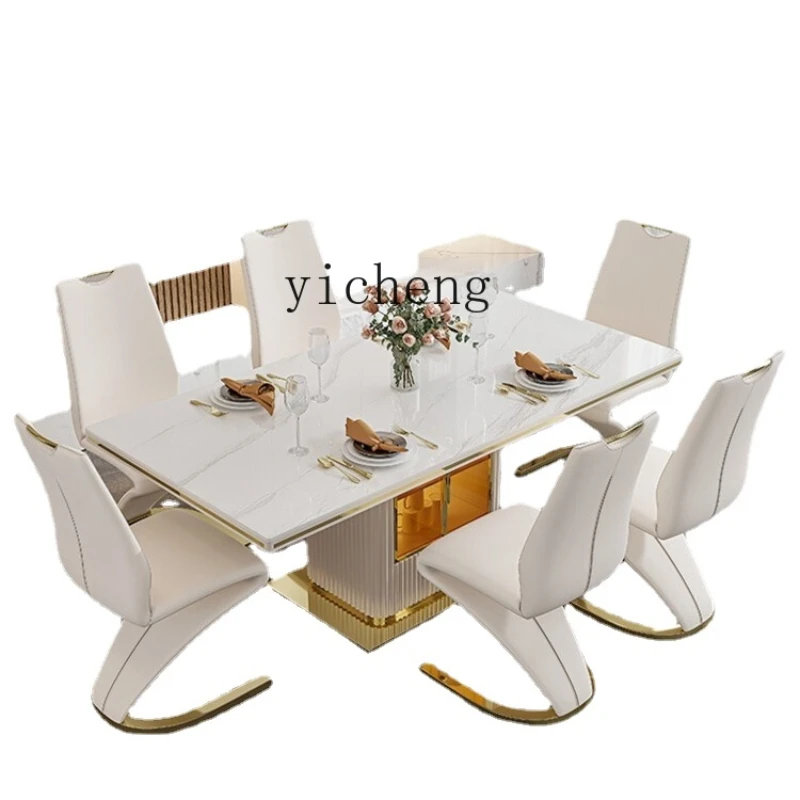 ZK Dining Table Modern Simple Small Apartment High-End Home Dining Table Light Stone Plate Dining Tables and Chairs Set
ZK Dining Table Modern Simple Small Apartment High-End Home Dining Table Light Stone Plate Dining Tables and Chairs Set