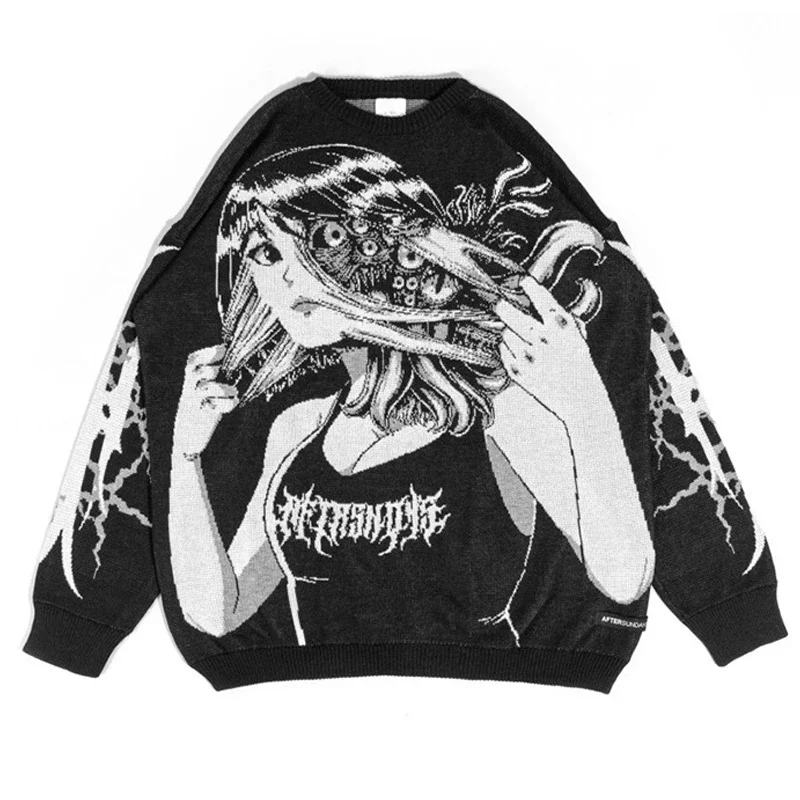 Oversized Sweater Men Women Harajuku Anime Girl Graffiti Vintage Knitted Sweater 2023 Winter Unisex Cotton Pullover Streetwear
Oversized Sweater Men Women Harajuku Anime Girl Graffiti Vintage Knitted Sweater 2023 Winter Unisex Cotton Pullover Streetwear