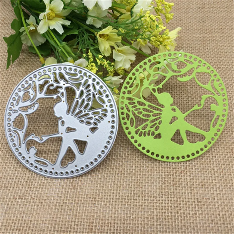 Round Angel background craft Frame card dies metal die decoration for scrapbook punching card cutting DIY process edge cutting
Round Angel background craft Frame card dies metal die decoration for scrapbook punching card cutting DIY process edge cutting