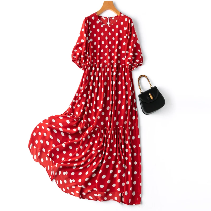Tcyeek 93% Mulberry Real Silk Dress Elegant Dresses for Women Fashion Womens Dresses Dot Loose Fit Summer Dress 2024 Vestidos
Tcyeek 93% Mulberry Real Silk Dress Elegant Dresses for Women Fashion Womens Dresses Dot Loose Fit Summer Dress 2024 Vestidos