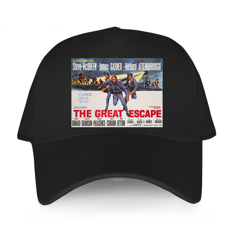 

Модная хлопковая шляпа от солнца унисекс The Great Escape 1920-х, ретро-постер фильма для молодежи, шапка для мужчин среднего возраста, бейсболки