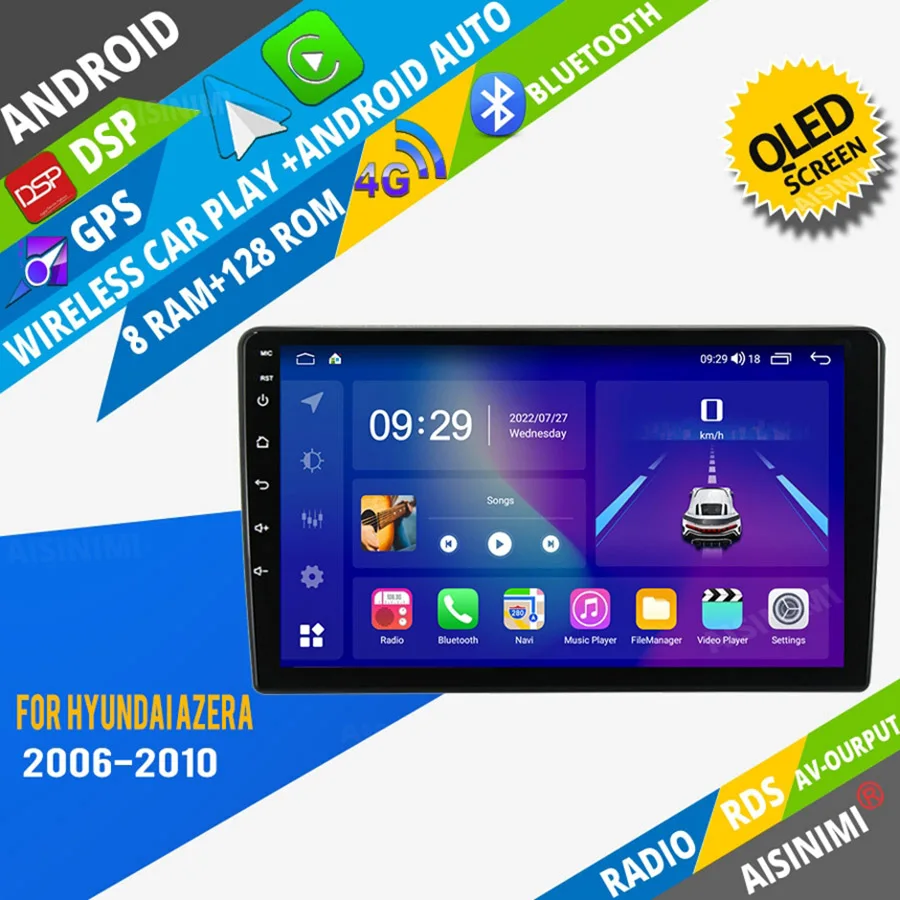 AISINIMI Android Car Dvd Player navigation For Hyundai AZERA 2006-2010 car radio Car Audio Gps Multimedia Stereo Monitor
AISINIMI Android Car Dvd Player navigation For Hyundai AZERA 2006-2010 car radio Car Audio Gps Multimedia Stereo Monitor