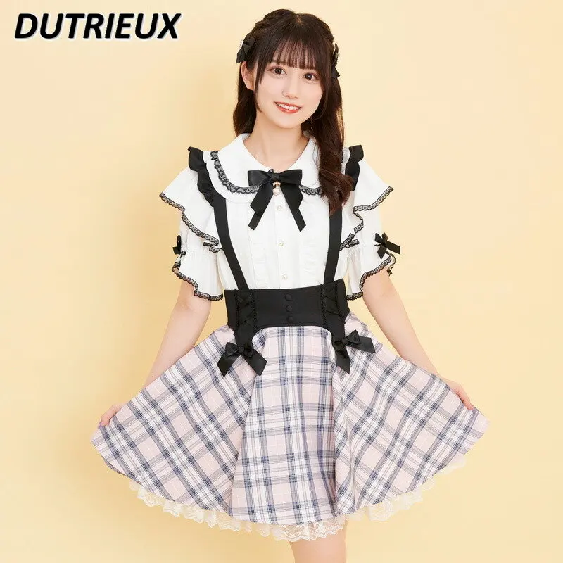 Customized SC Double Bow Plaid Bandage Uniform Suspender Skirt Detachable Suspender Skirt JK Student Kawaii A-line Short Skirt
Customized SC Double Bow Plaid Bandage Uniform Suspender Skirt Detachable Suspender Skirt JK Student Kawaii A-line Short Skirt