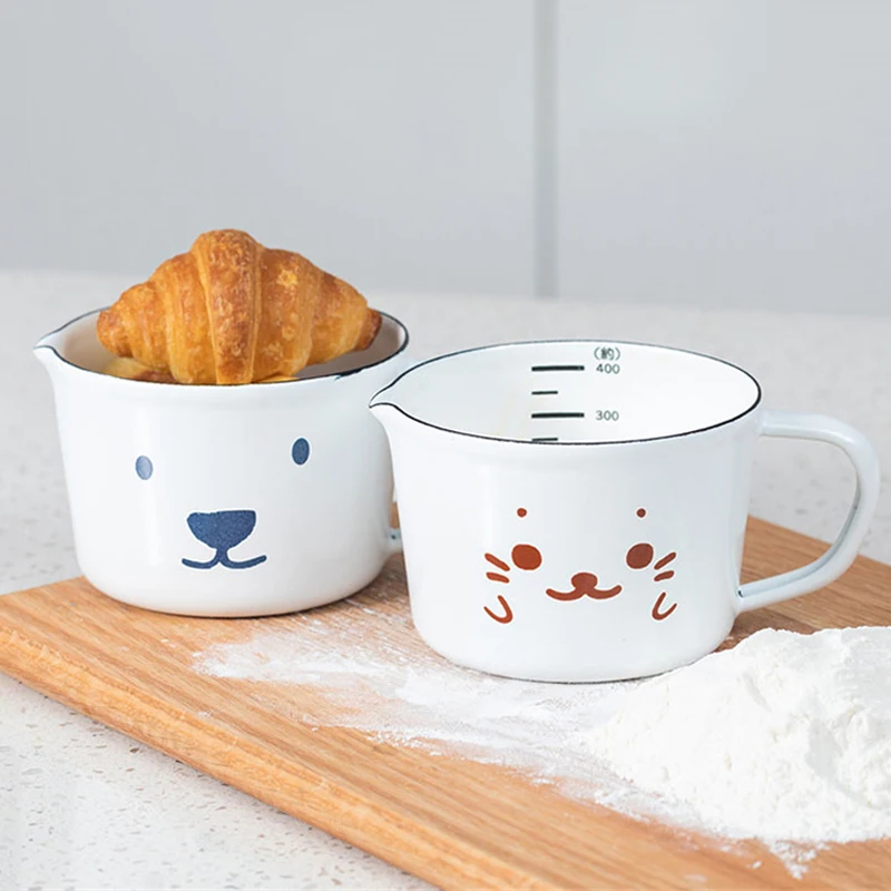 White Enamel Measuring Cup Cute Polar Bear Graduated Milk Cup Kitchen Gadgets Baking Cooking Tool 500ml Thickened Tea Tank
White Enamel Measuring Cup Cute Polar Bear Graduated Milk Cup Kitchen Gadgets Baking Cooking Tool 500ml Thickened Tea Tank