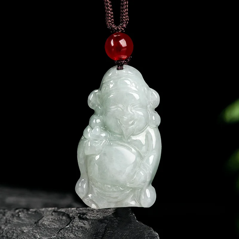 Natural Myanmar A-grade Jade Light Green God of Wealth Pendant Ice Jadeite Attracting Wealth For Men's Charms Women's Jewelry
Natural Myanmar A-grade Jade Light Green God of Wealth Pendant Ice Jadeite Attracting Wealth For Men's Charms Women's Jewelry