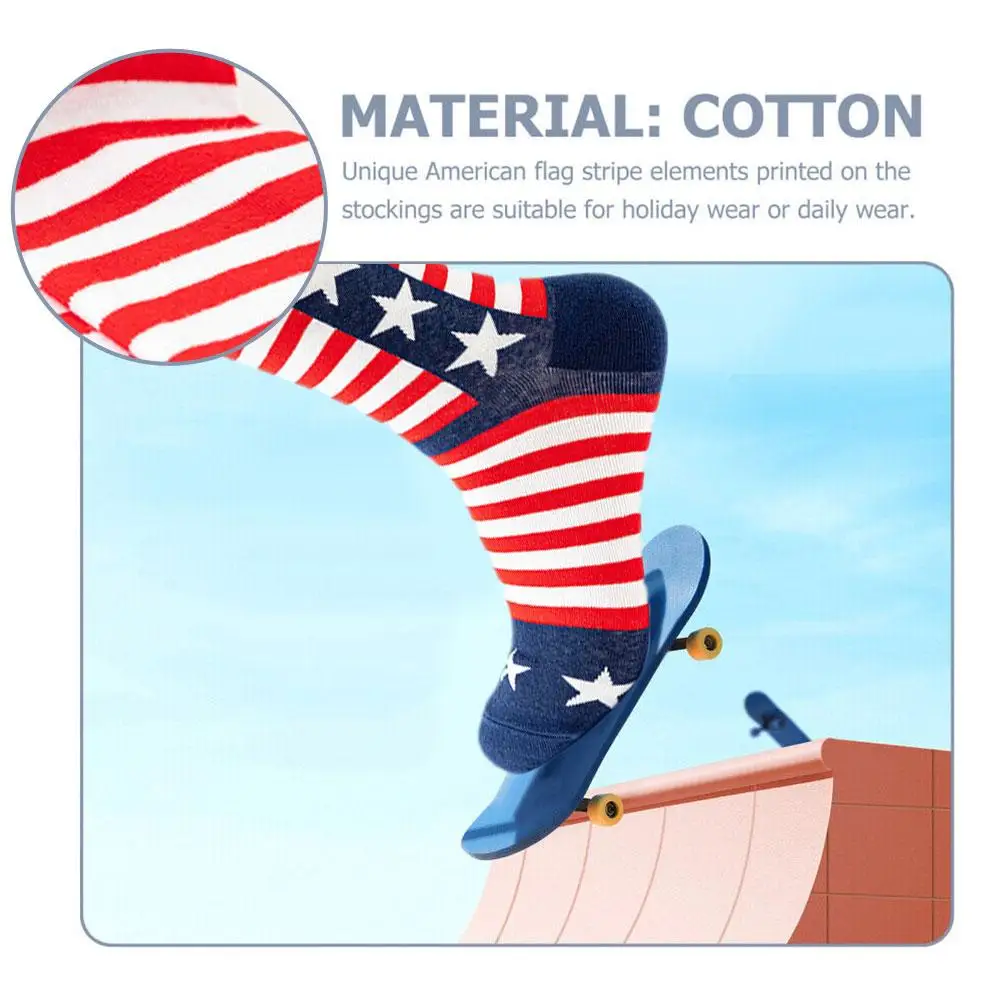 1 Pairs American Flag Socks Funny Independence Day Socks Men Socks Sports Socks For Men Stars and Stripes Cotton Socks F4I5
1 Pairs American Flag Socks Funny Independence Day Socks Men Socks Sports Socks For Men Stars and Stripes Cotton Socks F4I5