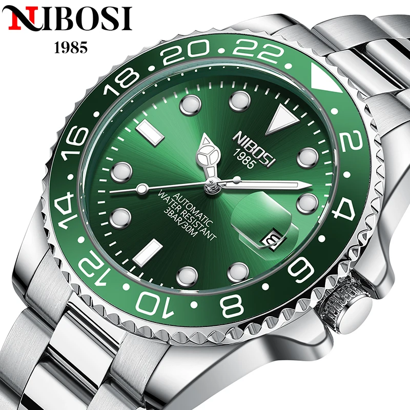 

NIBOSI Brand Luxury Fashion Diver Watch Men 30ATM Waterproof Date Clock Sport Watches Mens Quartz Wristwatch Relogio Masculino