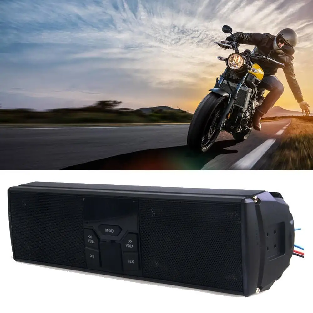 

Motorcycle Bluetooth LED Display Audio Sound System Moto Speakers Control Stereo Radio Accessories APP MP3/TF/USB FM P6N2